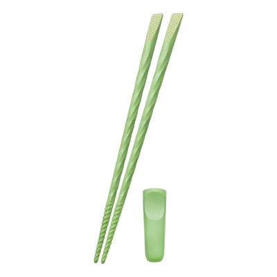 Smooth Spiral Chopsticks With Holders / Rests 6 Colours