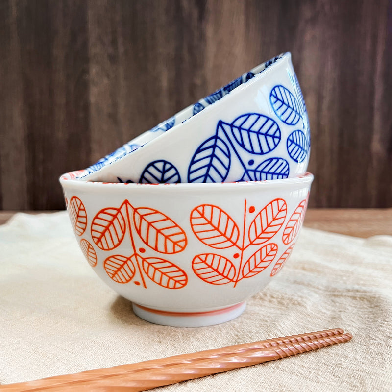 Japanese Ceramic Rice Bowl 13cm Haruya Red