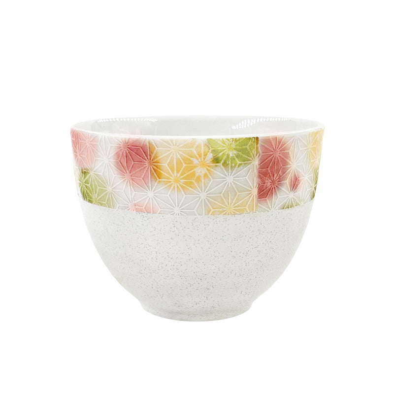 Japanese Ceramic Mug Sobachoko 10cm Asanoha Peach