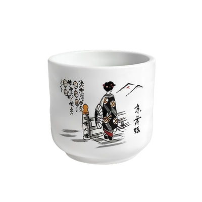 Gift Set of 5 Ceramic Sake Cups Famous Attractions Made in Japan