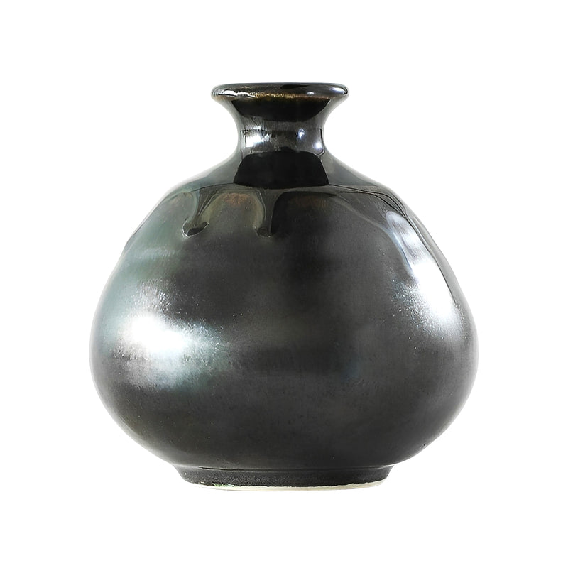 Japanese Mini Vase Black Glaze