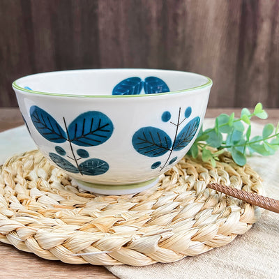 Japanese Hasami Ware Flower Rice Bowl 13cm