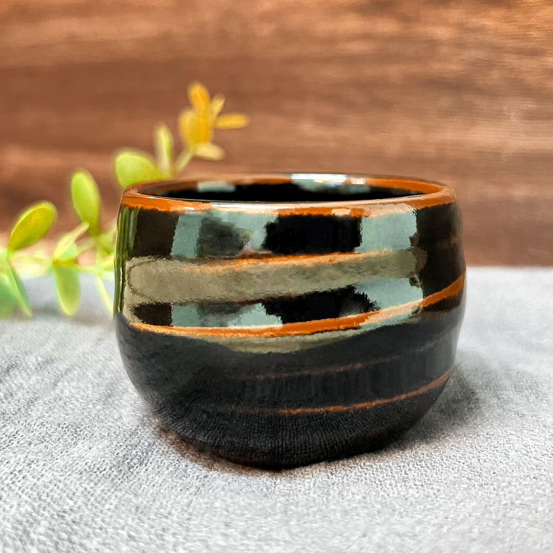 Japanese Tea Sake Cup Ochoko 5.5cm Brown Cliff