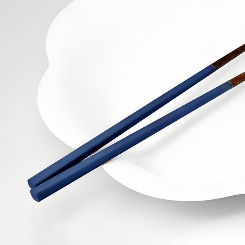 Natural Wood Chopsticks Blue 27cm Made In Japan