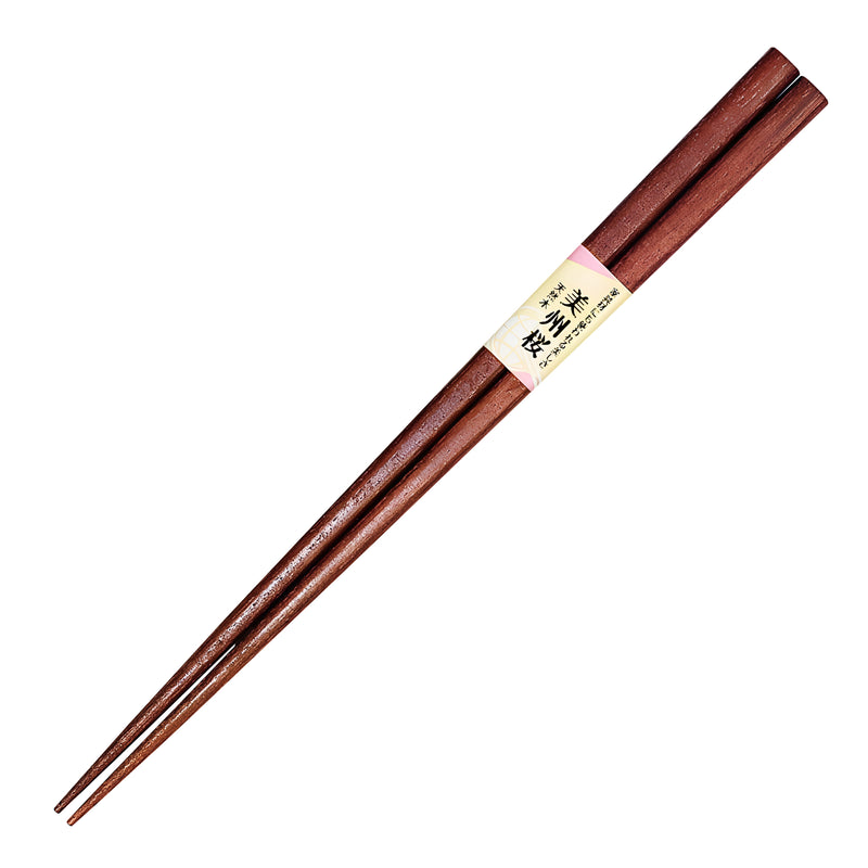 Natural Wood Chopsticks Mishu Cherry Blossoms 22.5cm Made In Japan