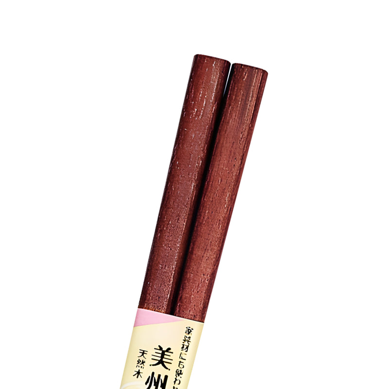 Natural Wood Chopsticks Mishu Cherry Blossoms 22.5cm Made In Japan