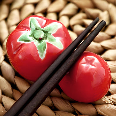 Handcrafted Tomatoes Chopstick Holder Rest Mino Ware Made In Japan