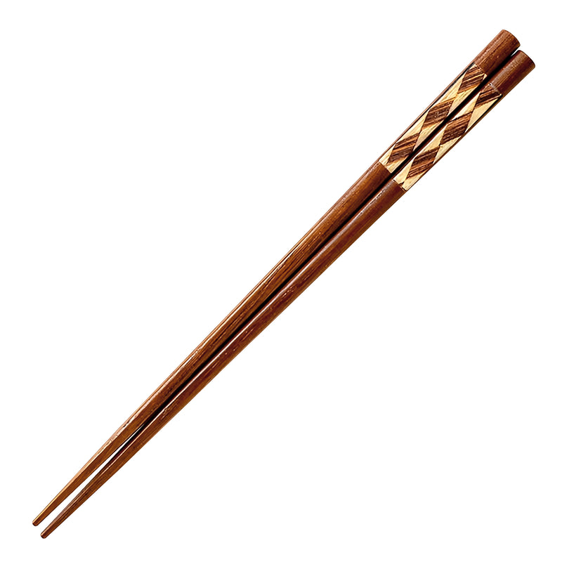 Natural Wood Chopsticks Pointed Persian B 22.5cm Made In Japan