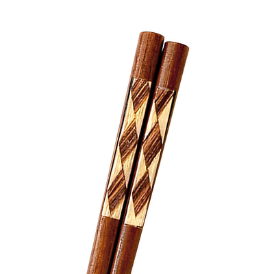 Natural Wood Chopsticks Pointed Persian B 22.5cm Made In Japan