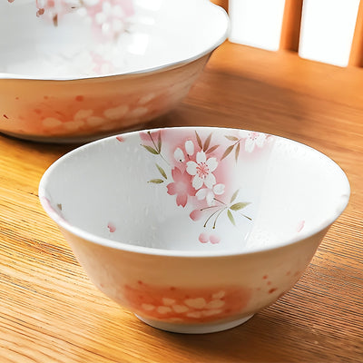 Japanese Ceramic Rice Bowl 12cm Cherry Blossom