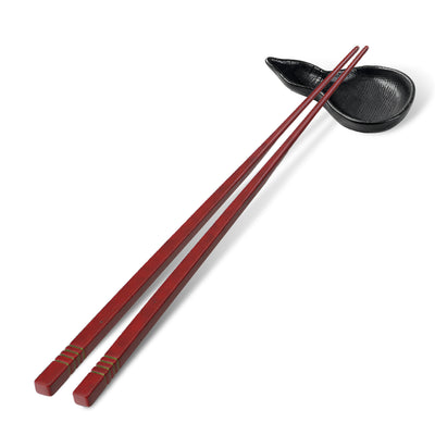 Japanese Chopstick Rest / Holder Series Gourd Black
