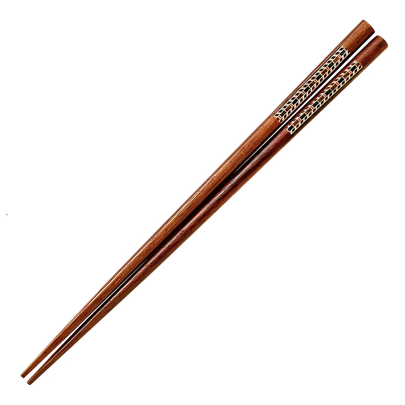 Natural Wood Chopsticks Pointed Persian C 22.5cm Made In Japan