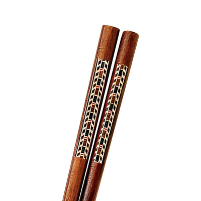 Natural Wood Chopsticks Pointed Persian C 22.5cm Made In Japan