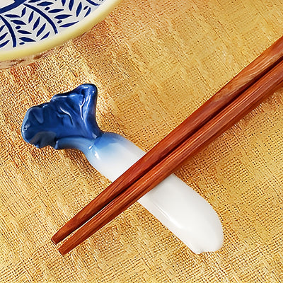 Handcrafted Blue Raddish Chopstick Holder Rest Mino Ware Made In Japan