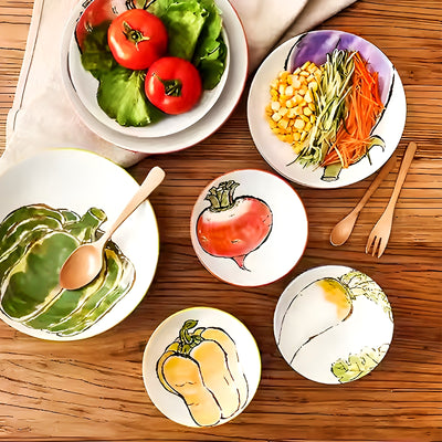 Japanese Ceramic Side Plate 13cm Pumpkin