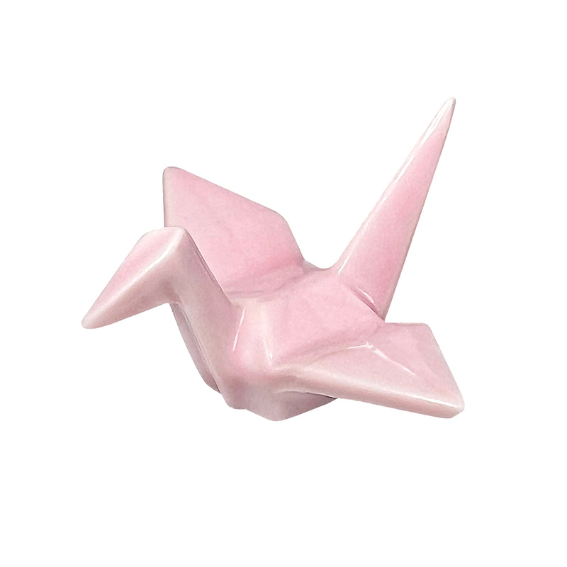 Handcrafted Pink Origami Crane Chopstick Holder Rest Mino Ware Made In Japan