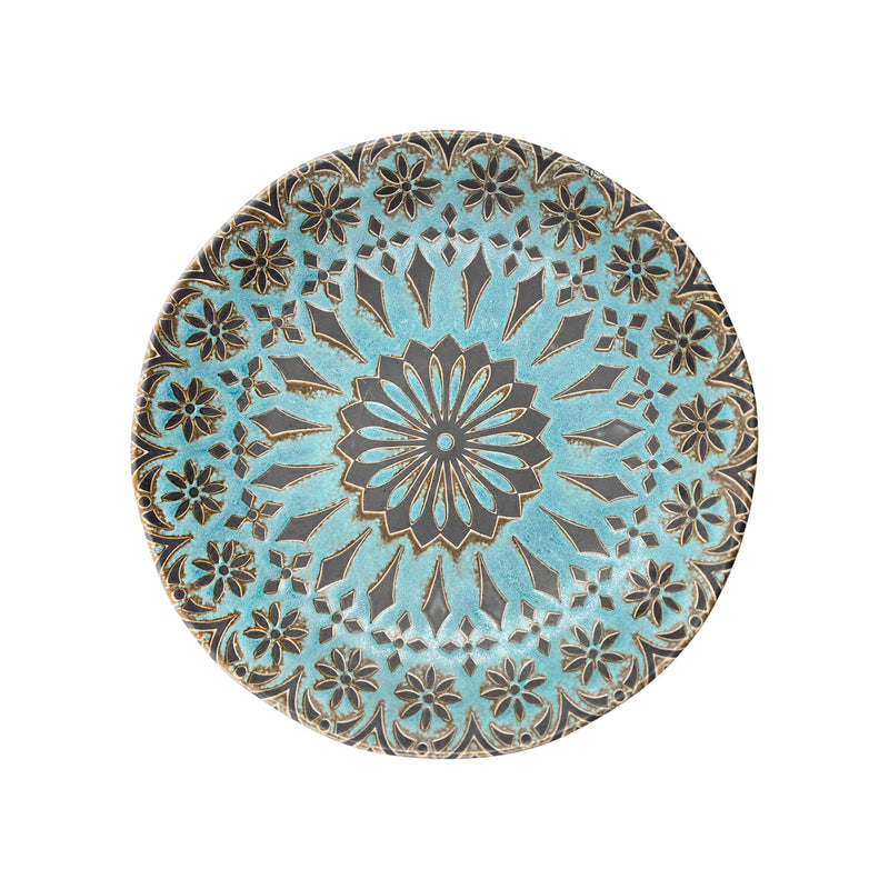 Japanese Serving Plate 20.5cm Zahra Turquoise Blue