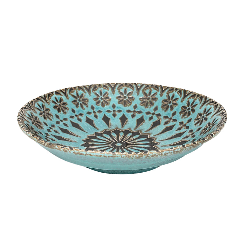 Japanese Serving Plate 20.5cm Zahra Turquoise Blue