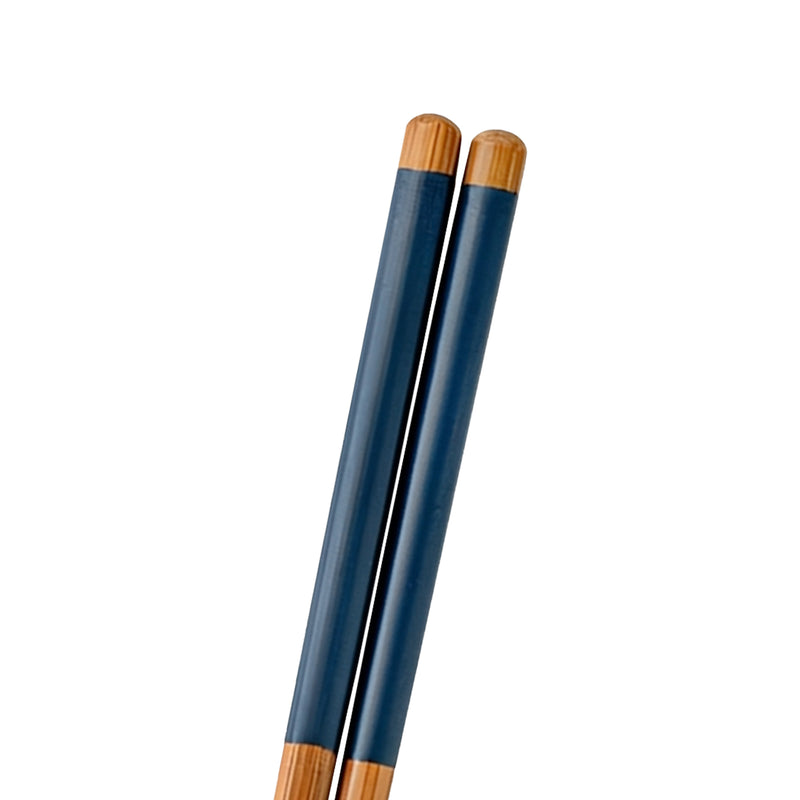 Natural Wood Chopsticks Nagisa Navy Blue 23cm Made In Japan