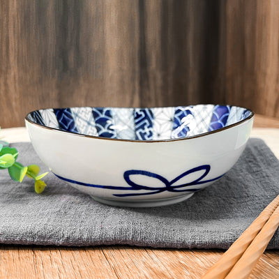 Japanese Ceramic Dessert Bowl 13.5cm Patterned