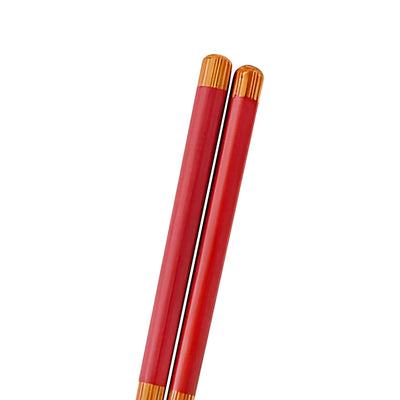 Natural Wood Chopsticks Nagisa Red 23cm Made In Japan