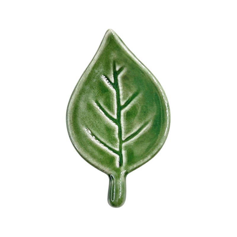 Handcrafted Green Leaf Chopstick Holder Rest Mino Ware Made In Japan