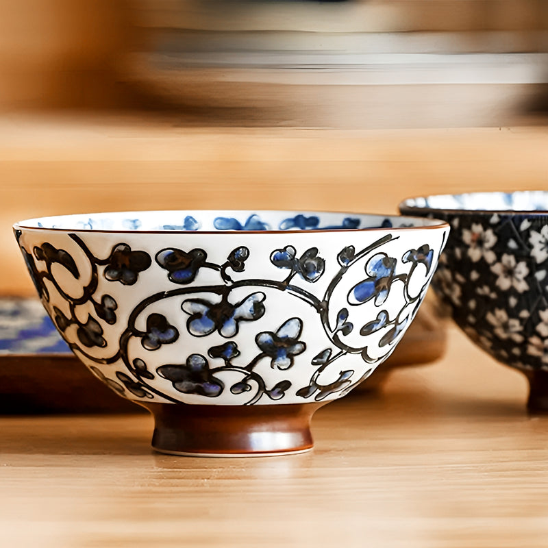 Japanese Ceramic Rice Bowl 12.5cm Hasui