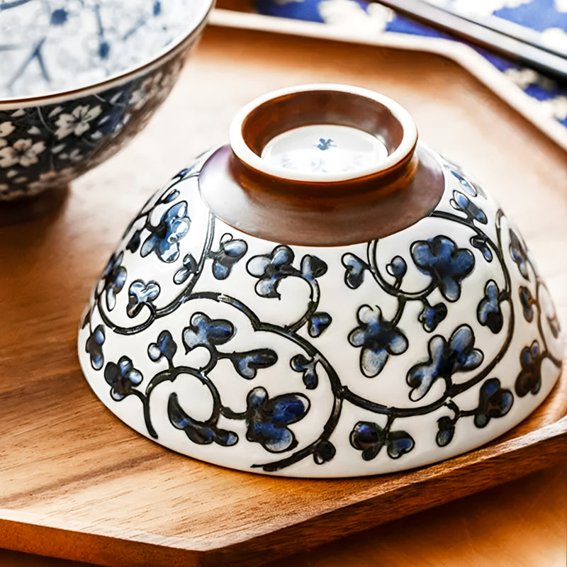 Japanese Ceramic Rice Bowl 12.5cm Hasui