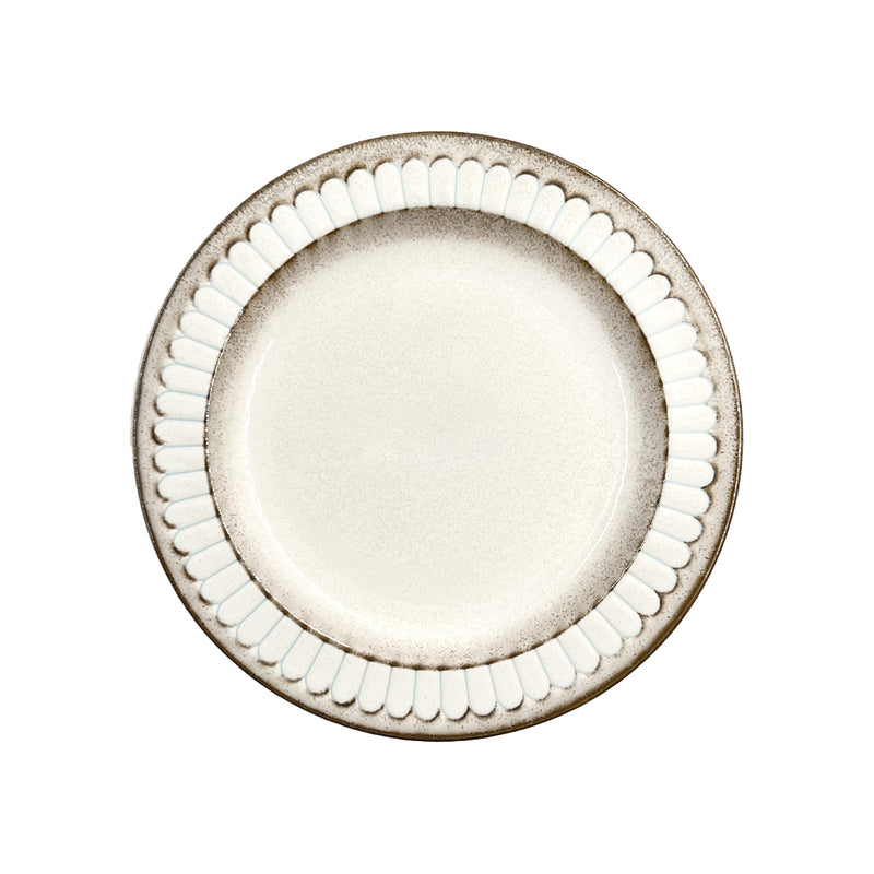 Japanese Large Ceramic Serving Plate 24cm French Cream