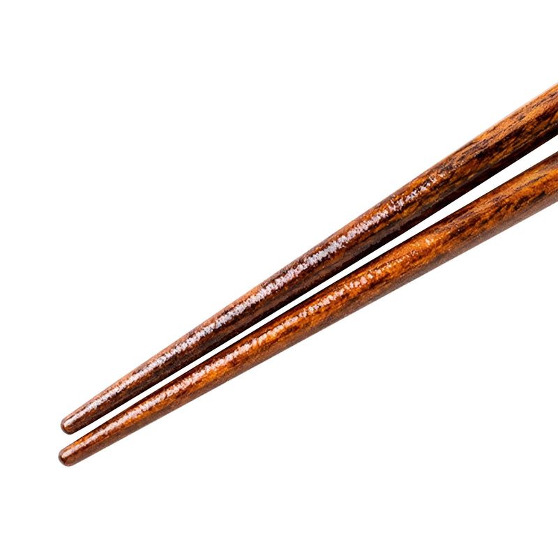 Natural Wood Chopsticks Octagonal Shinogi Black 23cm Made In Japan