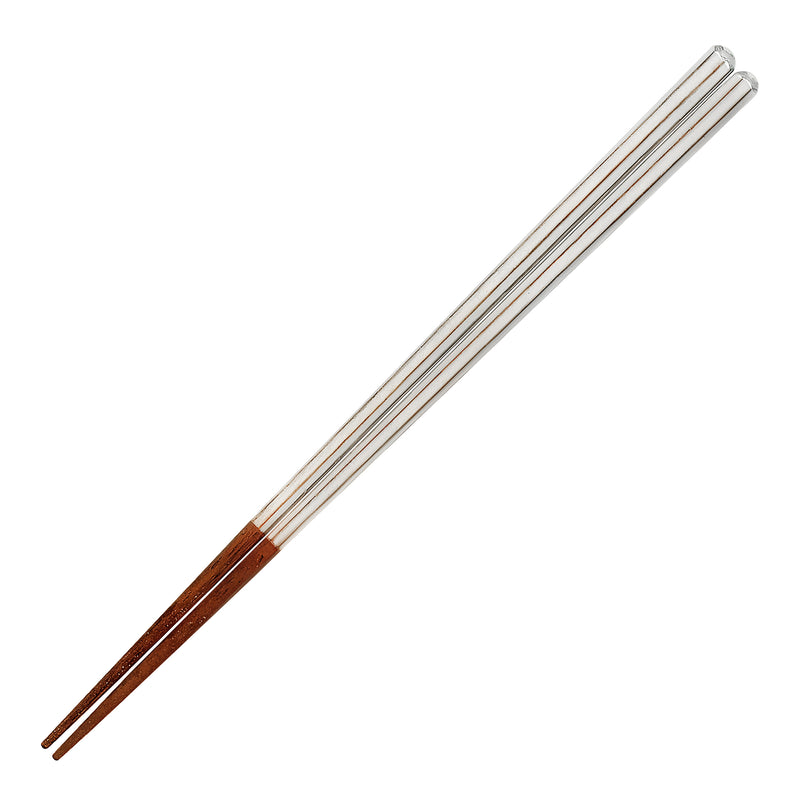 Natural Wood Chopsticks Octagonal Shinogi White 23cm Made In Japan