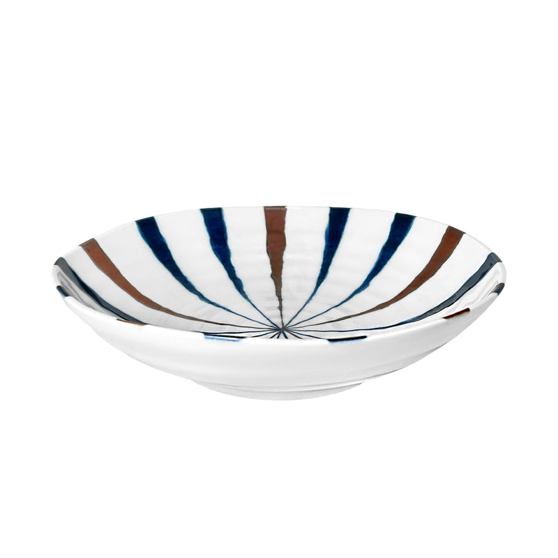 Japanese Serving Plate 21cm Due Stripes