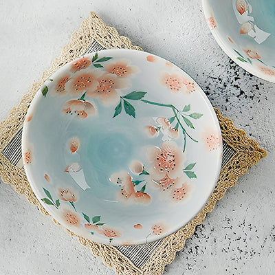 Japanese Ceramic Rice Bowl 14cm Cherry Blossom