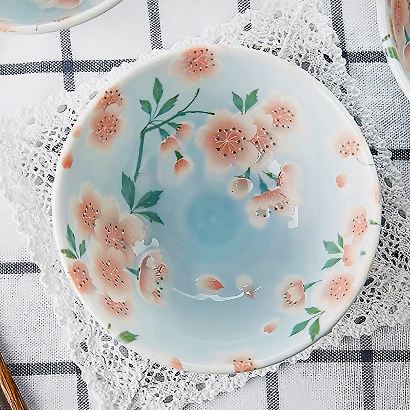 Japanese Ceramic Rice Bowl 14cm Cherry Blossom