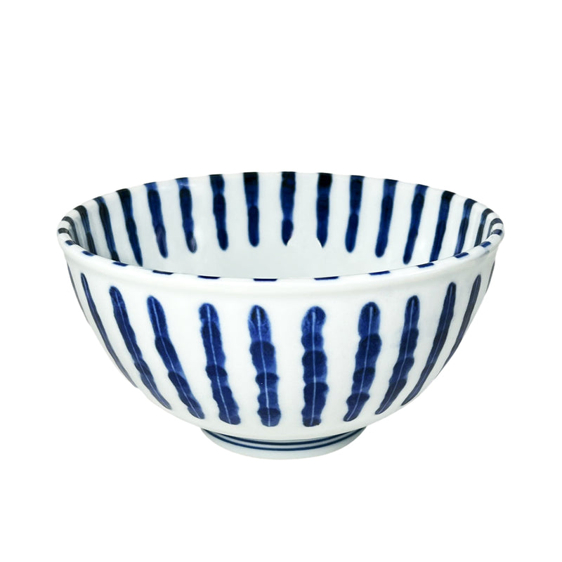 Japanese Ramen Noodle Bowl Series 16cm Blue Stripes