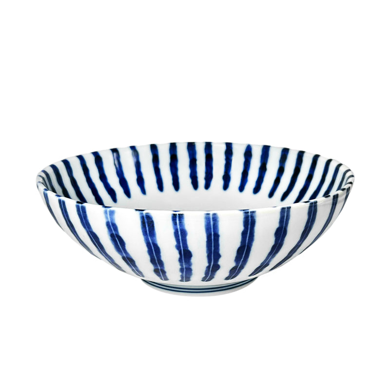 Large Serving Bowl 21cm Blue Stripes