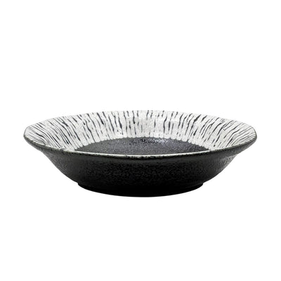 Japanese Mino Ware Serving Bowl 21cm Black Tide