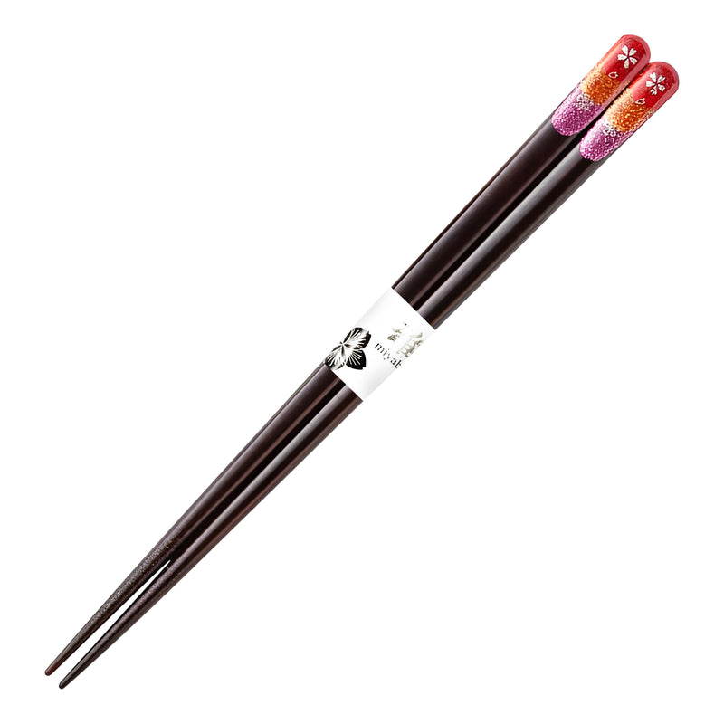 Natural Wood Chopsticks Rainbow Sakura Pink 21cm Made In Japan