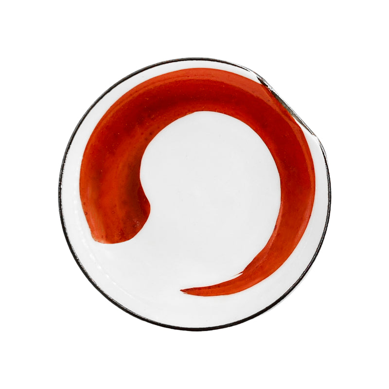 Japanese Sauce Dish Series 9cm Red Brush