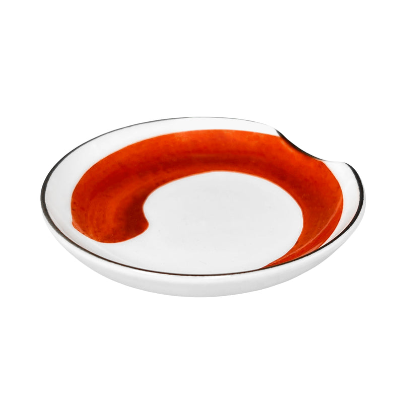 Japanese Sauce Dish Series 9cm Red Brush