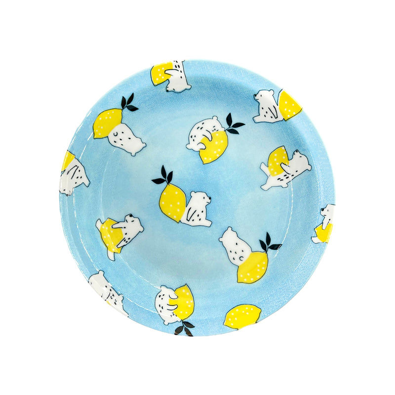 Japanese Ceramic Plate 22cm Lemon Bear