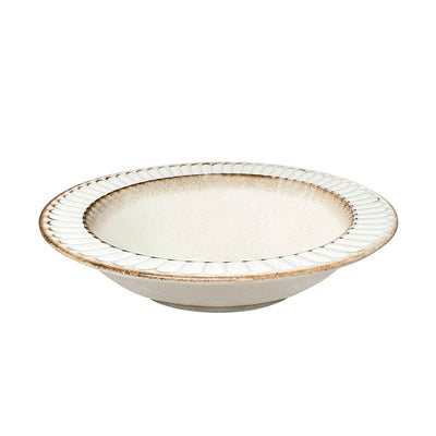 Japanese Large Ceramic Serving Bowl 21.5cm French Cream