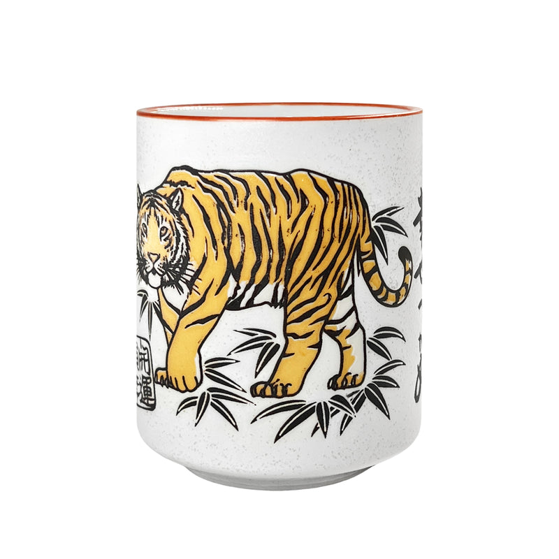 Japanese Ceramic Tea Cup Tiger 350ml