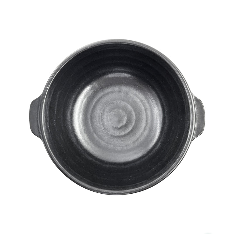 Japanese Serving Bowl Series 21.5cm Black With Handles