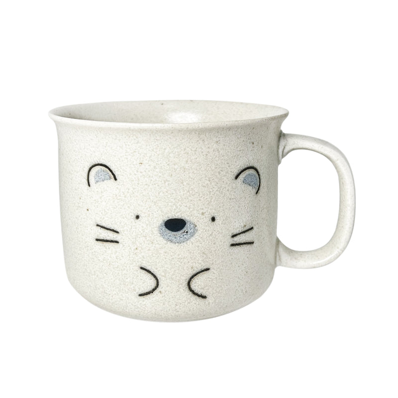 Japanese Ceramic MOGUMOGU Cup Mug With Handle Cute Hedgehog 450ml