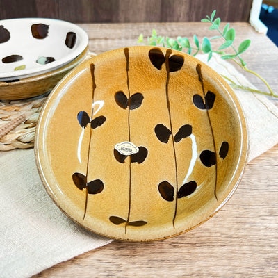 Japanese Arita Ware Handmade Serving Bowl 15cm Vintage Leaves