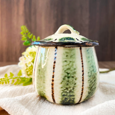 Ceramic Chawanmushi Soup Bowl With Lid Moss Green