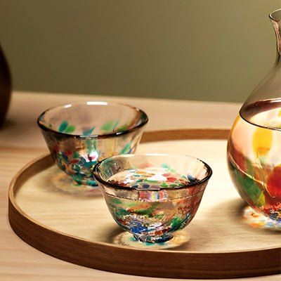 Aderia Tsugaru Vidro Glass Sake Cup 7cm Crafted In Japan