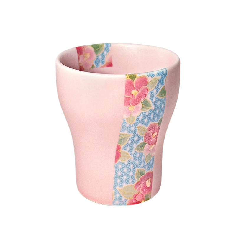 Japanese Ceramic Cup Pink Blue 350ml