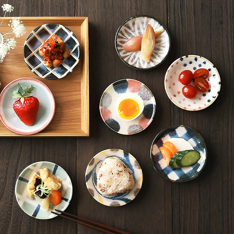 Japanese Ceramic Sauce Dish 9cm Flower
